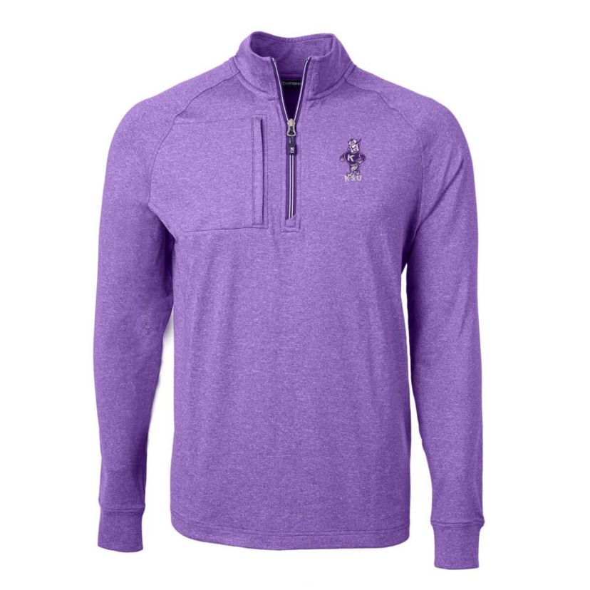 NCAA Kansas State Wildcats Vault Adapt Eco Knit ed Recycled Raglan Quarter-Zip Top
