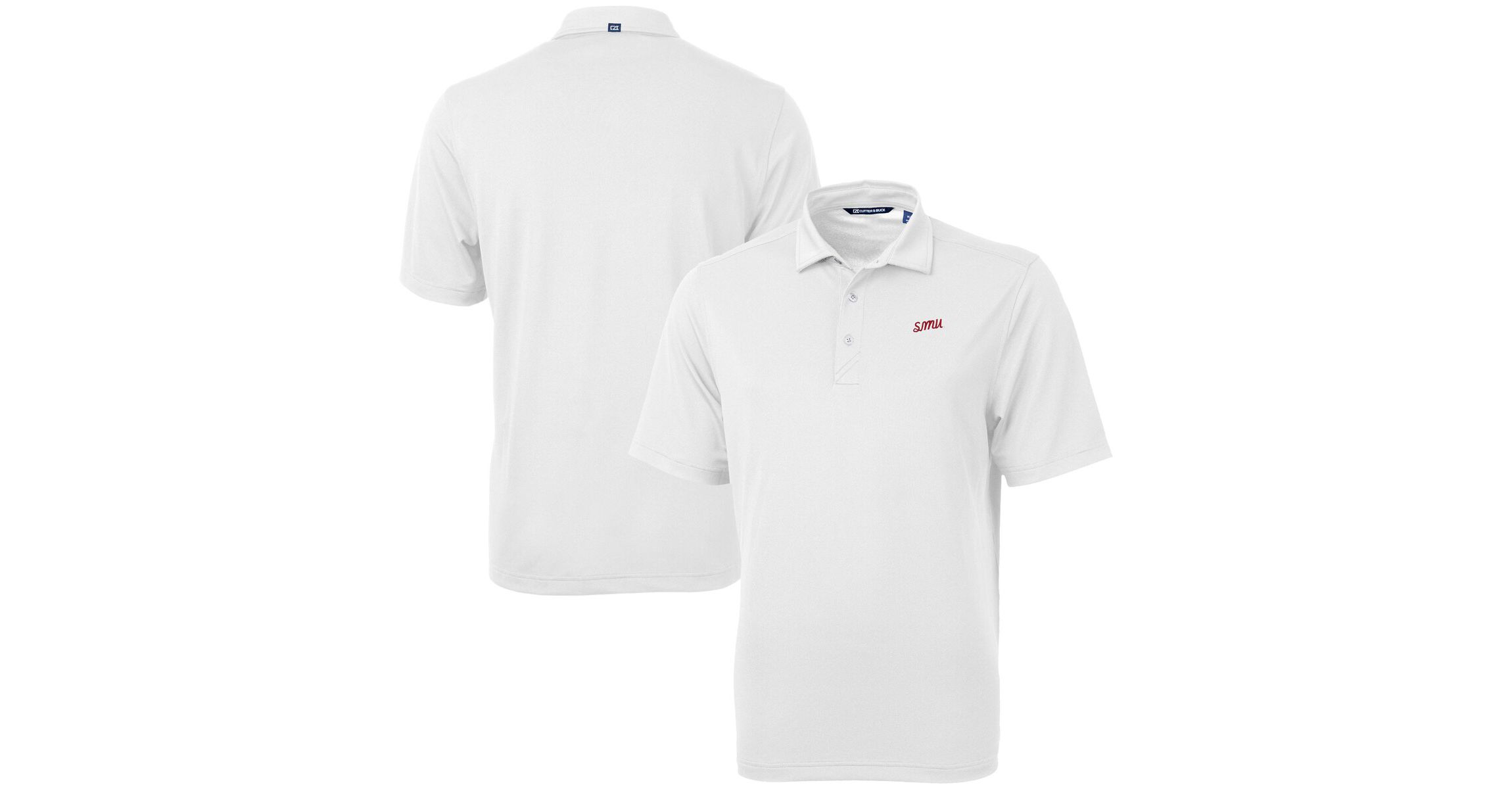 NCAA SMU Mustangs Vault DryTec Virtue Eco Pique Recycled Polo