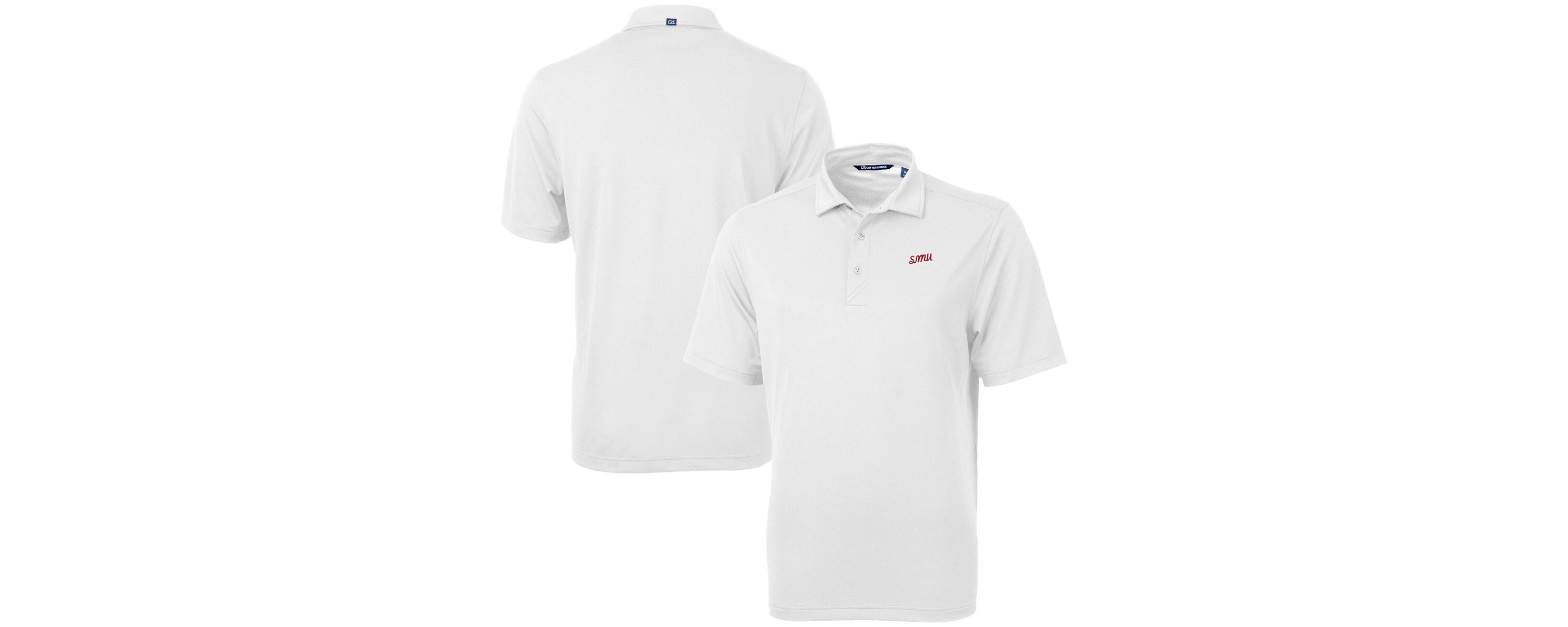 NCAA SMU Mustangs Vault DryTec Virtue Eco Pique Recycled Polo