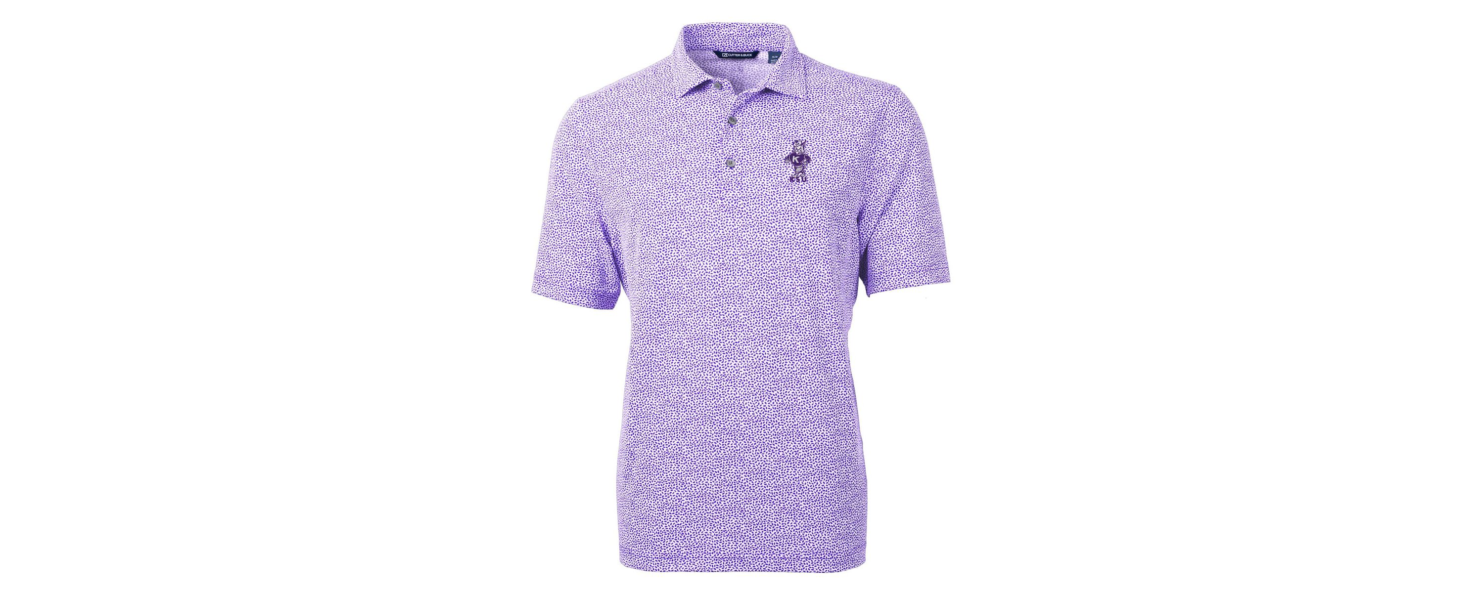NCAA Kansas State Wildcats Vault DryTec Virtue Eco Pique Botanical Print Recycled Polo