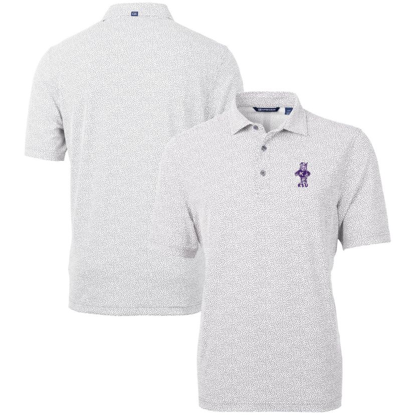 NCAA Kansas State Wildcats Vault DryTec Virtue Eco Pique Botanical Print Recycled Polo