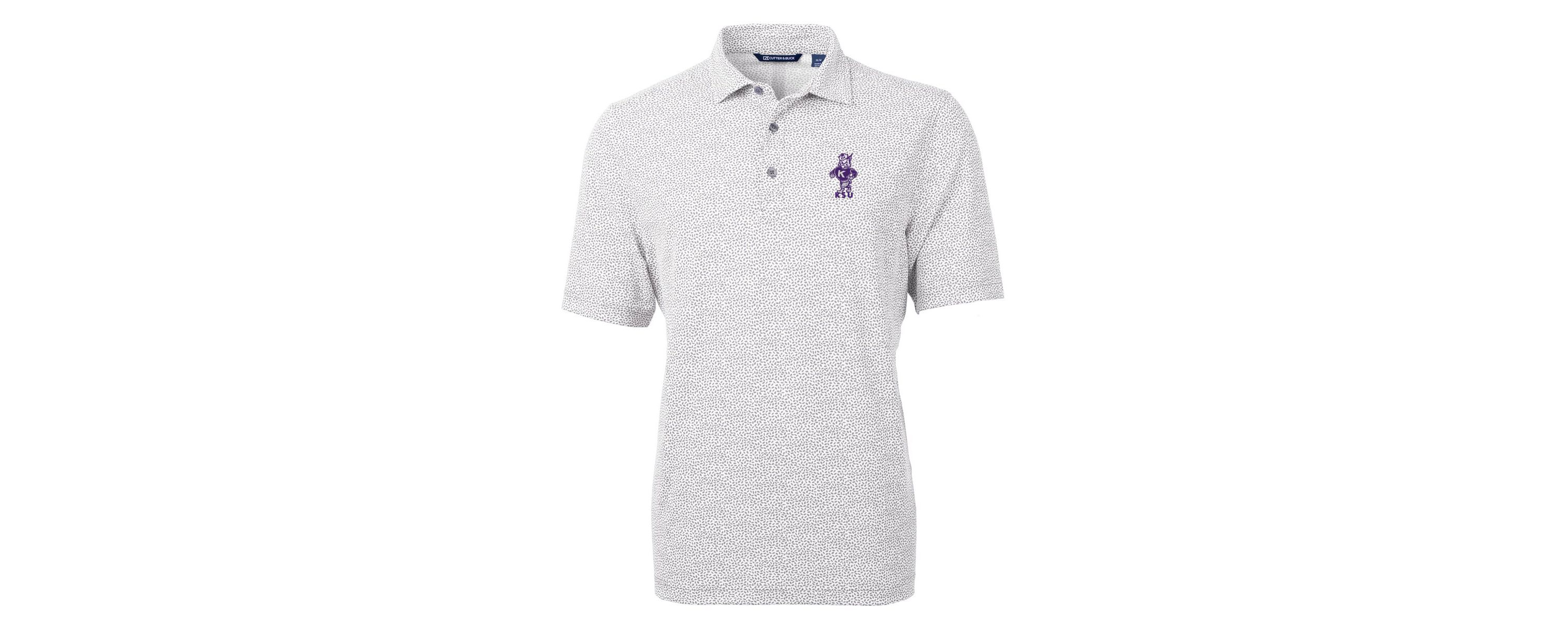 NCAA Kansas State Wildcats Vault DryTec Virtue Eco Pique Botanical Print Recycled Polo