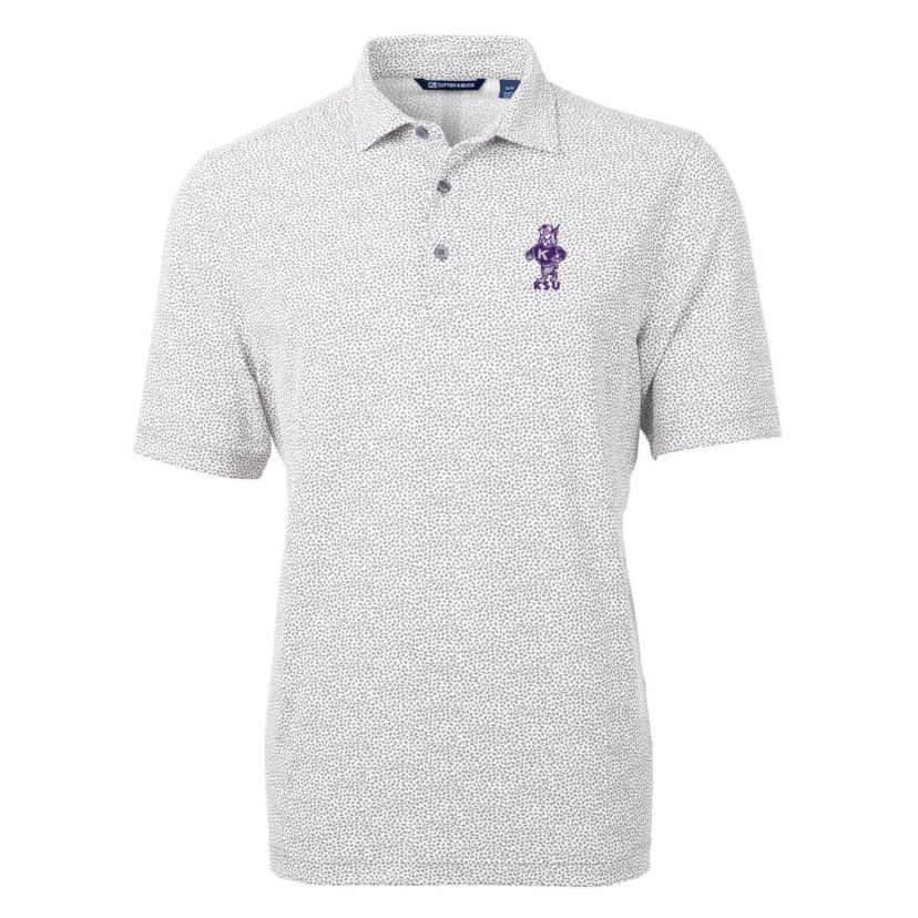 NCAA Kansas State Wildcats Vault DryTec Virtue Eco Pique Botanical Print Recycled Polo