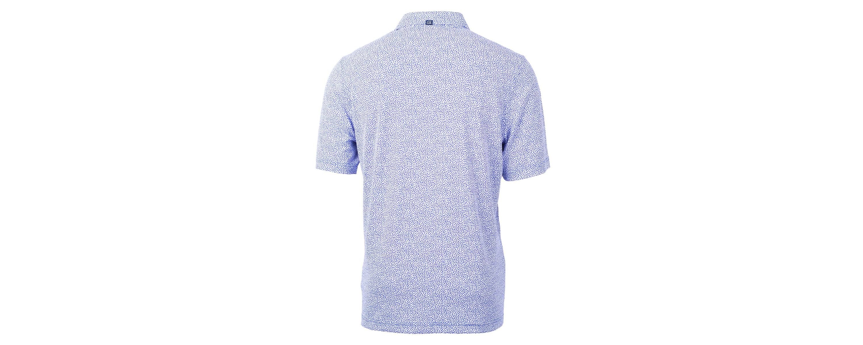 NCAA SMU Mustangs Vault DryTec Virtue Eco Pique Botanical Print Recycled Polo