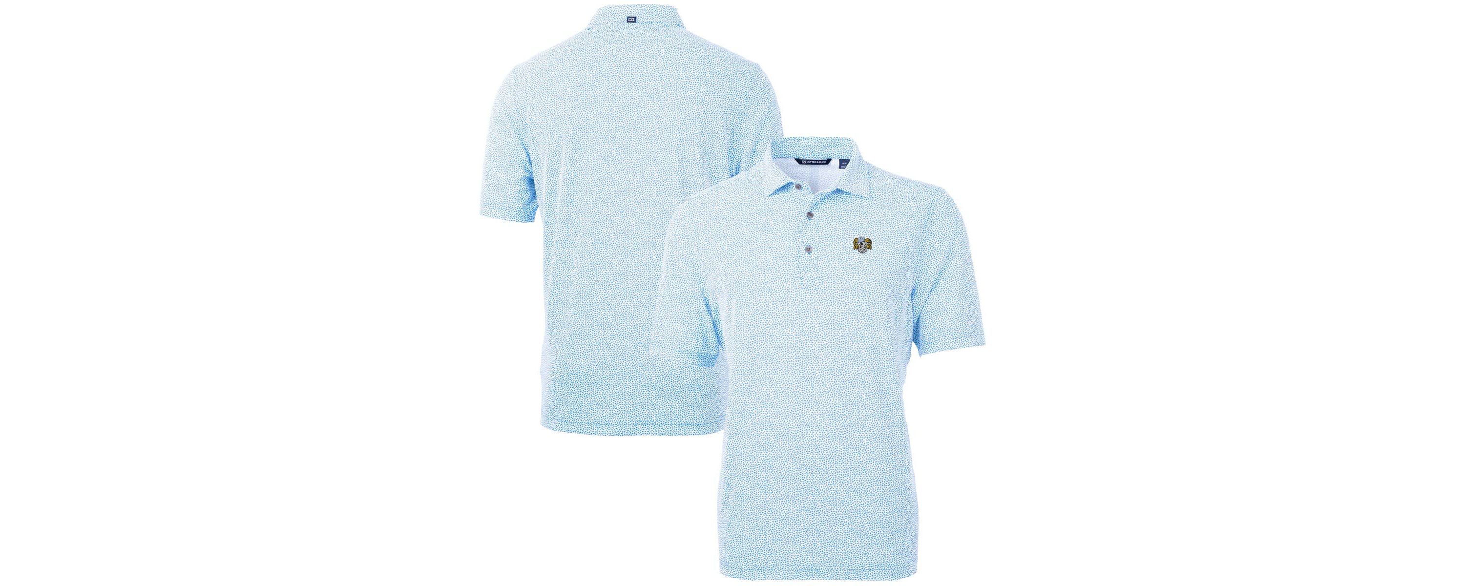 NCAA Light North Carolina Tar Heels Vault DryTec Virtue Eco Pique Botanical Print Recycled Polo