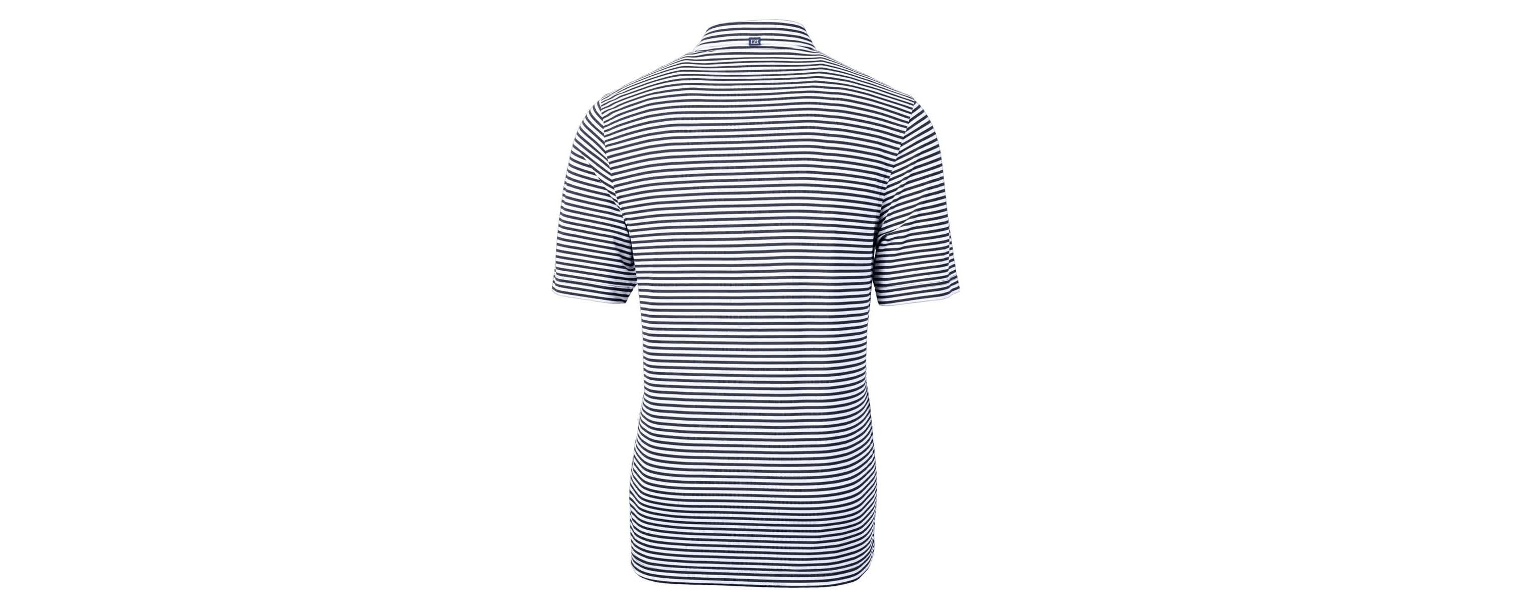 NCAA Dayton Flyers Vault DryTec Virtue Eco Pique Stripe Recycled Polo