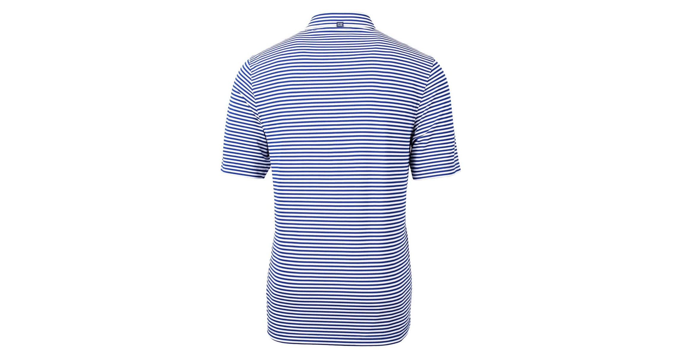 NCAA SMU Mustangs Vault DryTec Virtue Eco Pique Stripe Recycled Polo