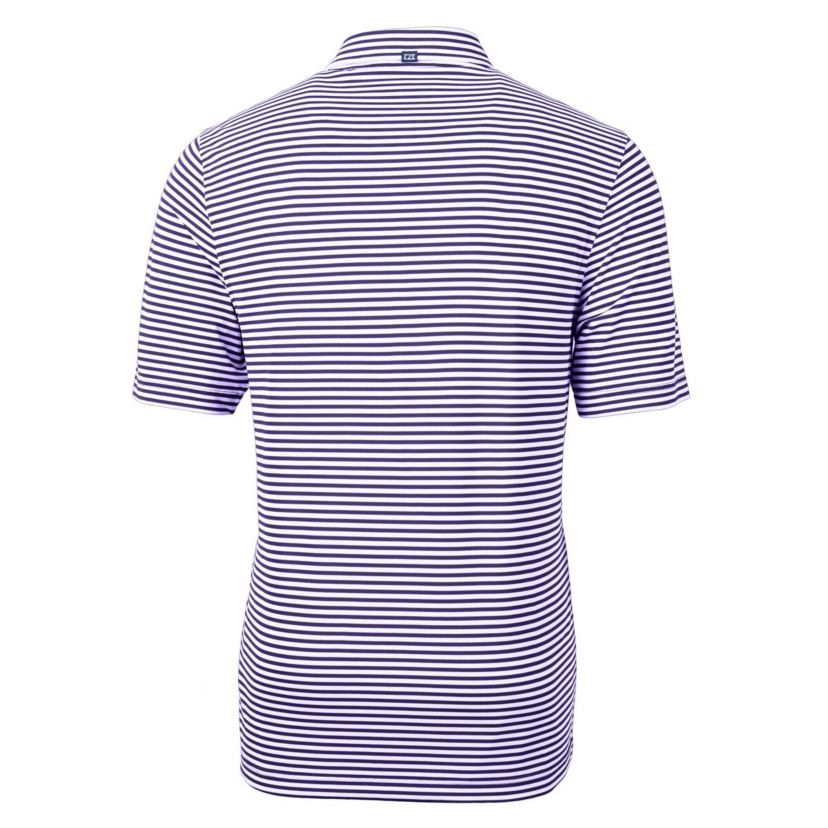 NCAA Kansas State Wildcats Vault DryTec Virtue Eco Pique Stripe Recycled Polo