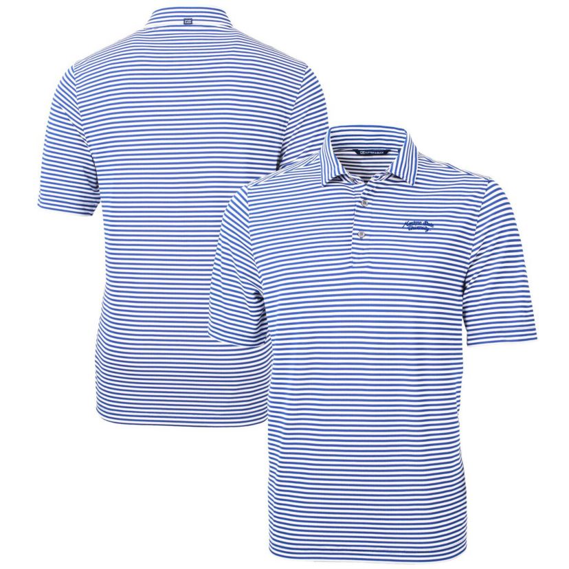 NCAA Montana State Bobcats Vault DryTec Virtue Eco Pique Stripe Recycled Polo