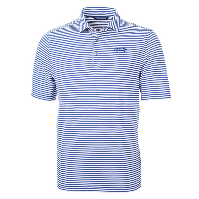 NCAA Montana State Bobcats Vault DryTec Virtue Eco Pique Stripe Recycled Polo