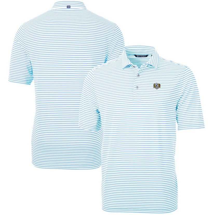 NCAA Caroline North Carolina Tar Heels Vault DryTec Virtue Eco Pique Stripe Recycled Polo