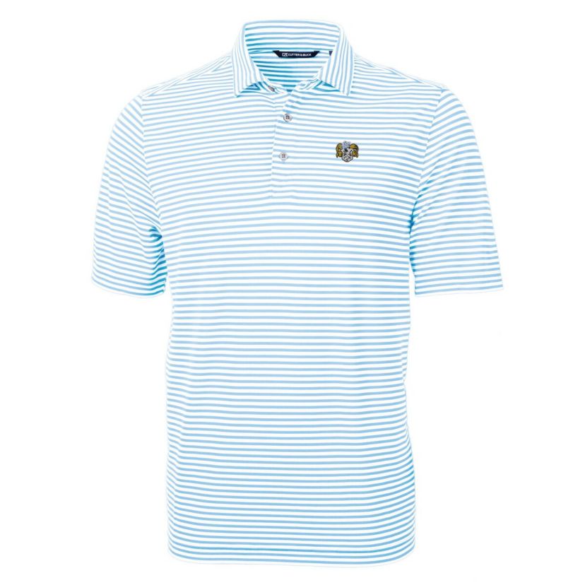 NCAA Caroline North Carolina Tar Heels Vault DryTec Virtue Eco Pique Stripe Recycled Polo