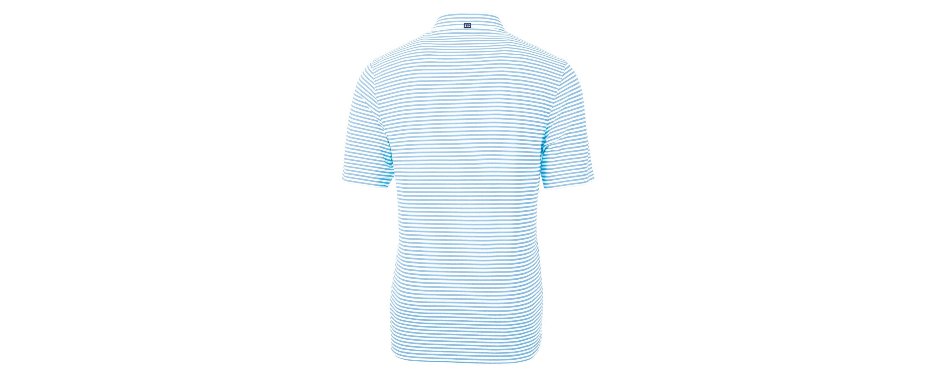 NCAA Caroline North Carolina Tar Heels Vault DryTec Virtue Eco Pique Stripe Recycled Polo