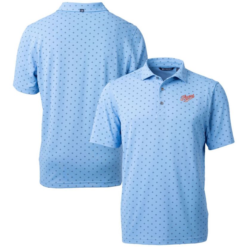 NCAA Light Dayton Flyers Vault DryTec Virtue Eco Pique Tile Print Recycled Polo