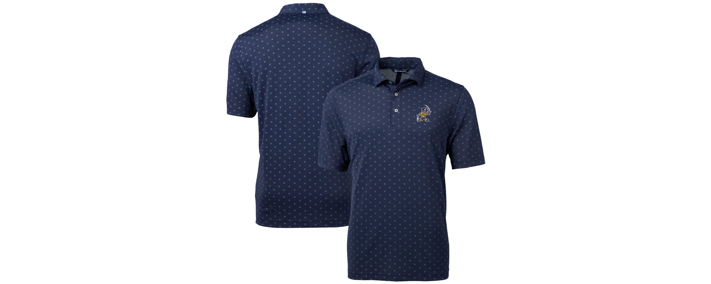 East Tennessee Buccaneers NCAA ETSU Buccaneers Vault DryTec Virtue Eco Pique Tile Print Recycled Polo