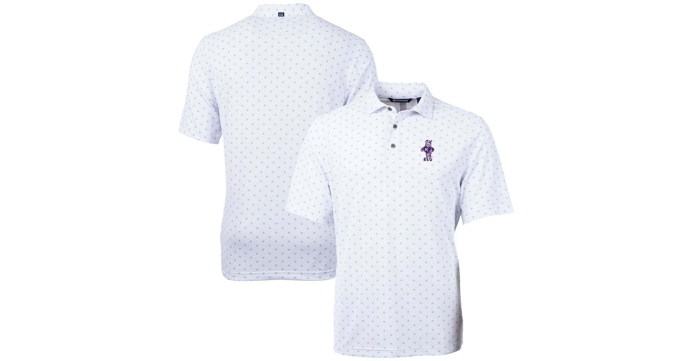 NCAA Kansas State Wildcats Vault DryTec Virtue Eco Pique Tile Print Recycled Polo