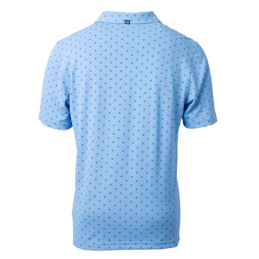 NCAA Carolina North Carolina Tar Heels Vault DryTec Virtue Eco Pique Tile Print Recycled Polo