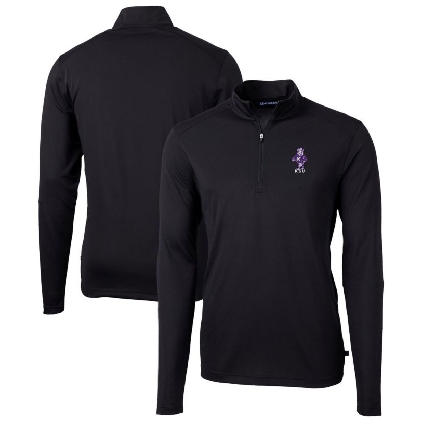 NCAA Kansas State Wildcats Vault DryTec Virtue Eco Pique Recycled Quarter-Zip Top