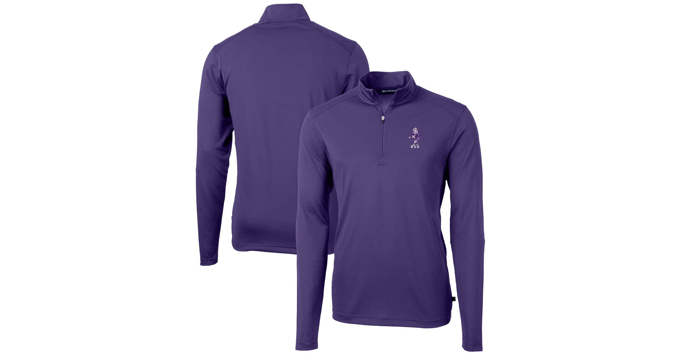 NCAA Kansas State Wildcats Vault DryTec Virtue Eco Pique Recycled Quarter-Zip Top