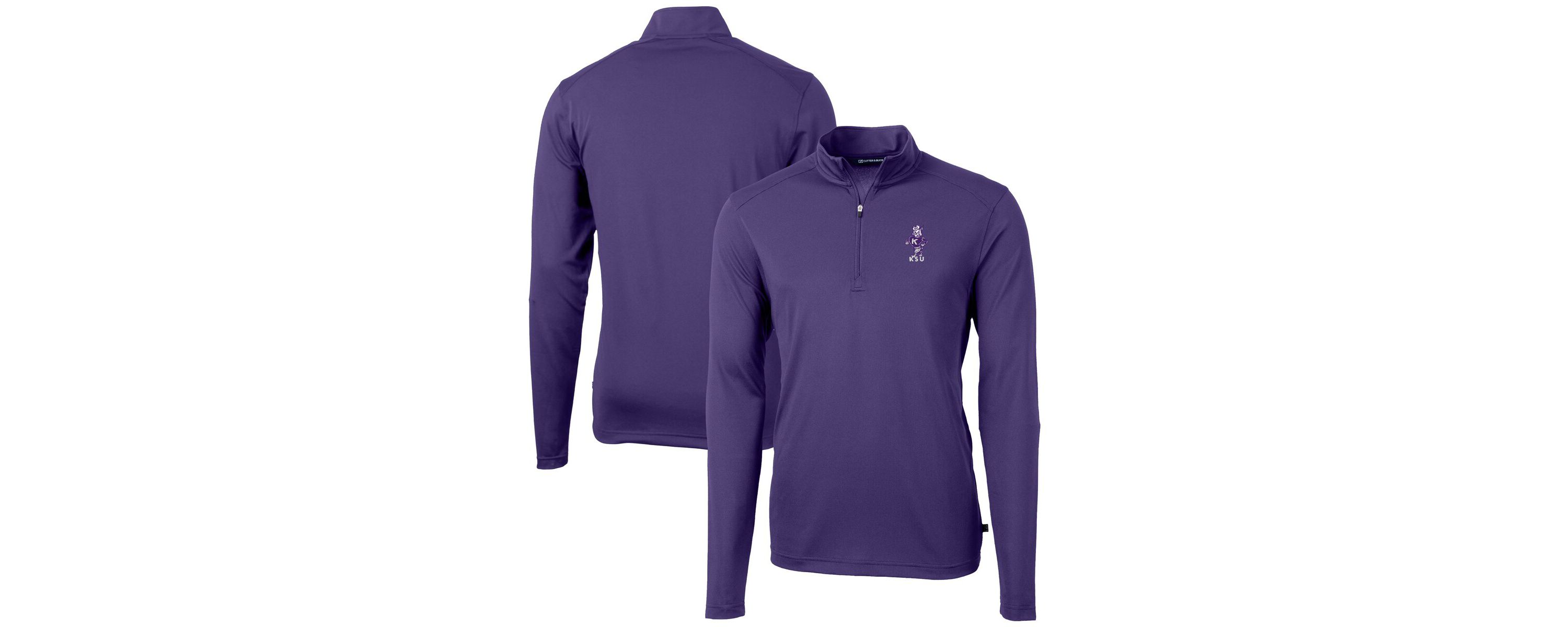 NCAA Kansas State Wildcats Vault DryTec Virtue Eco Pique Recycled Quarter-Zip Top