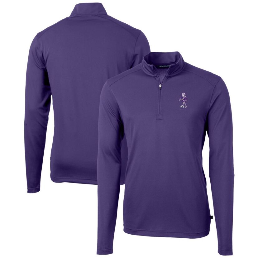 NCAA Kansas State Wildcats Vault DryTec Virtue Eco Pique Recycled Quarter-Zip Top