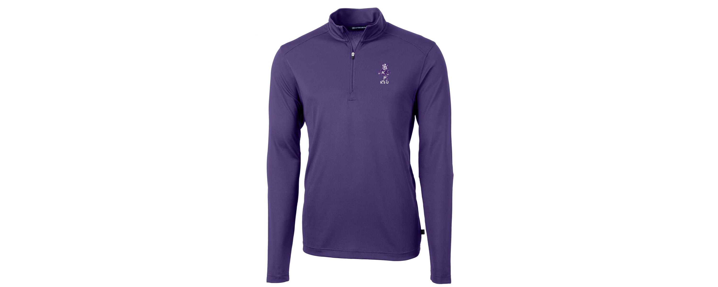 NCAA Kansas State Wildcats Vault DryTec Virtue Eco Pique Recycled Quarter-Zip Top
