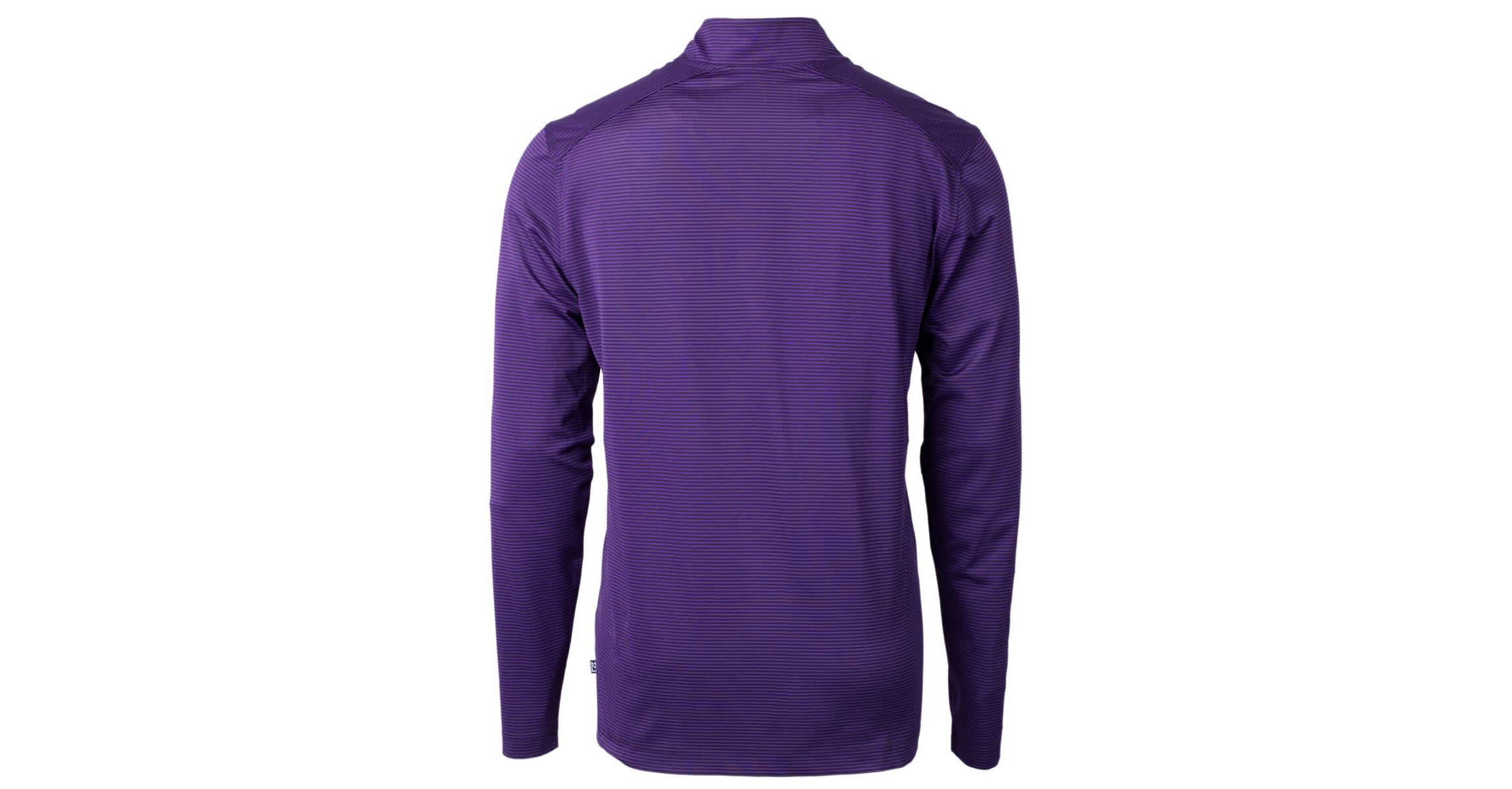 NCAA Kansas State Wildcats Vault DryTec Virtue Eco Pique Micro Stripe Recycled Quarter-Zip Pullover