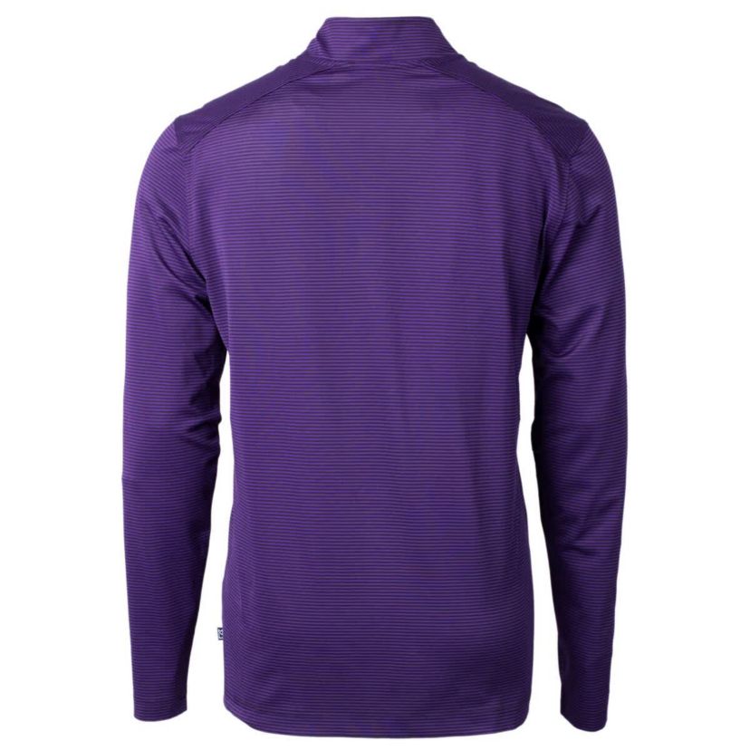 NCAA Kansas State Wildcats Vault DryTec Virtue Eco Pique Micro Stripe Recycled Quarter-Zip Pullover