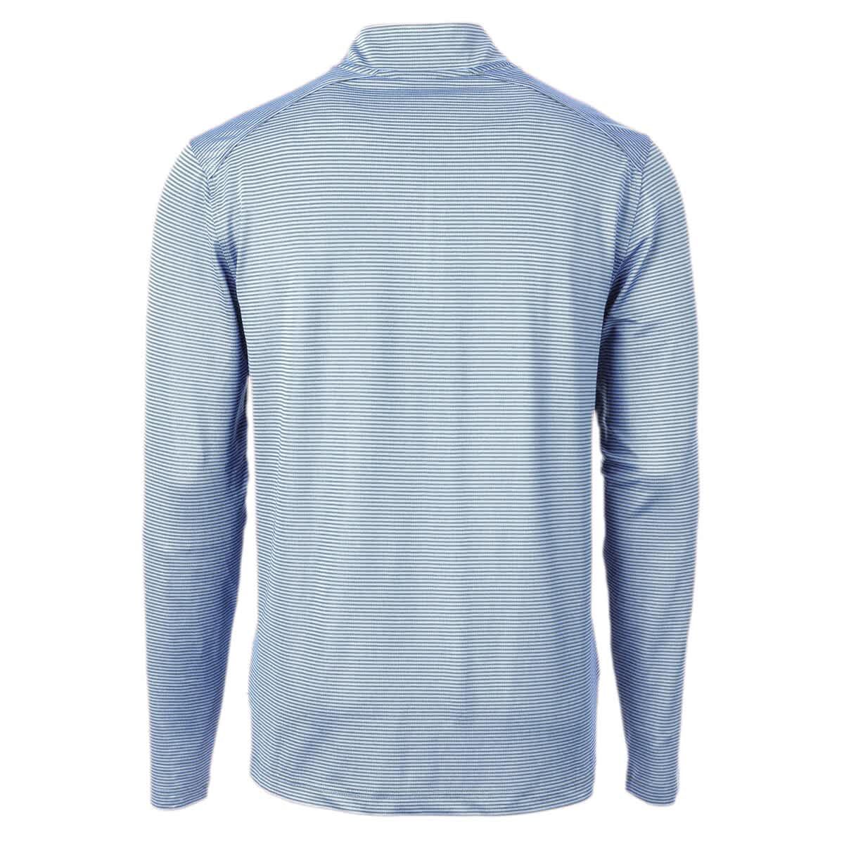 NCAA Carolina Blue/Navy North Carolina Tar Heels Vault DryTec Virtue Eco Pique Micro Stripe Recycled Quarter-Zip Pullover