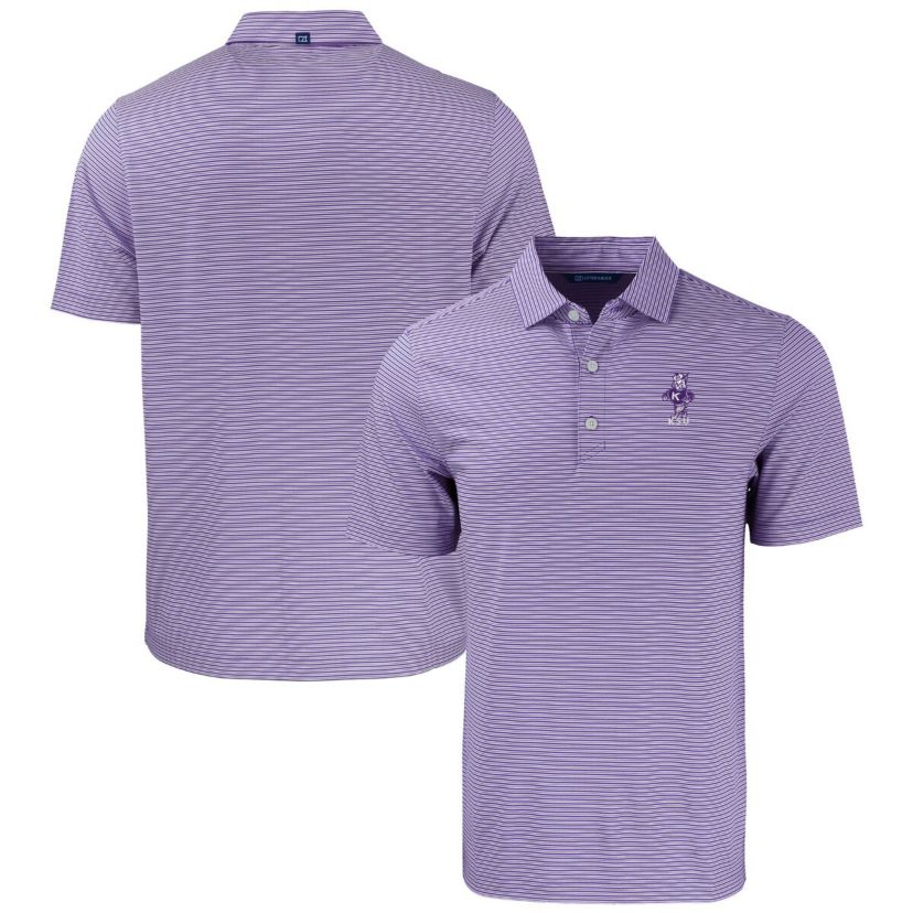NCAA Kansas State Wildcats Forge Eco Double Stripe Stretch Recycled Tri-Blend Polo