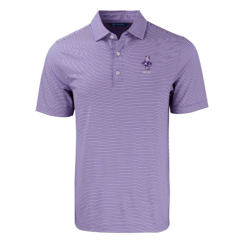 NCAA Kansas State Wildcats Forge Eco Double Stripe Stretch Recycled Tri-Blend Polo