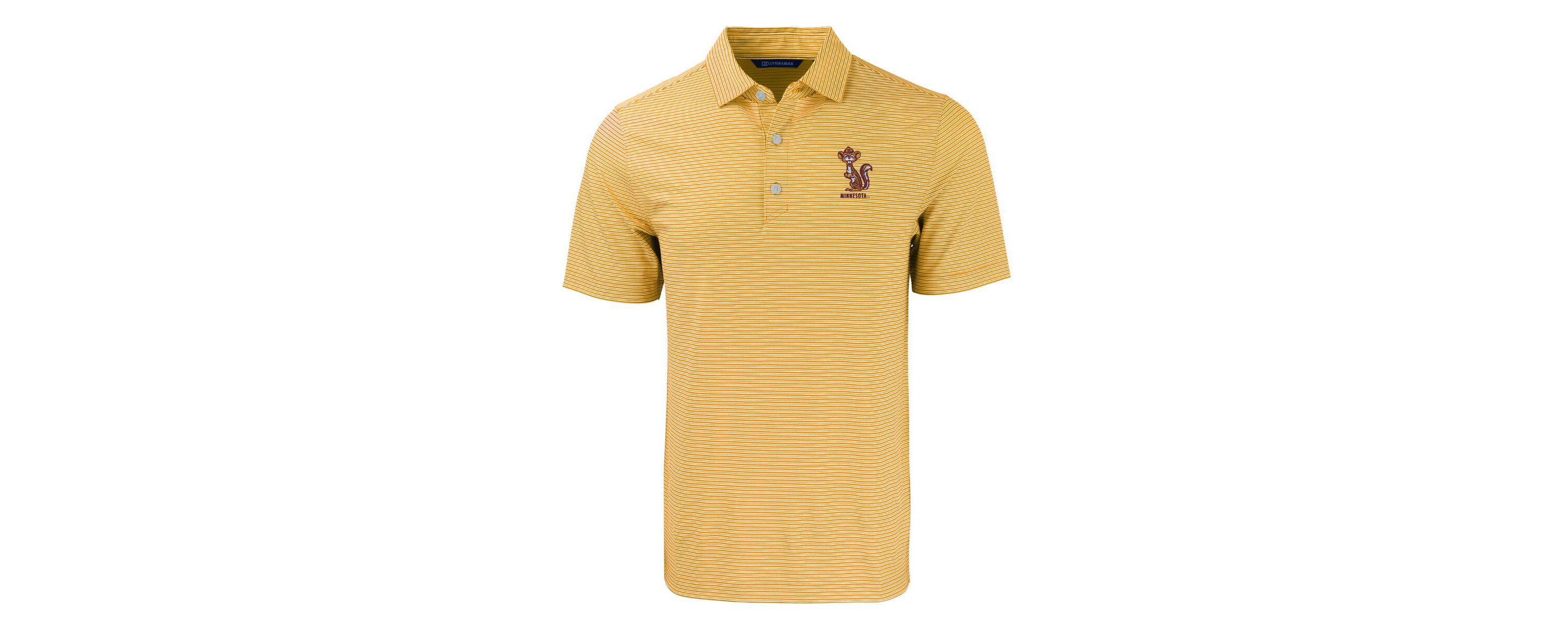 NCAA Minnesota Golden Gophers Forge Eco Double Stripe Stretch Recycled Tri-Blend Polo
