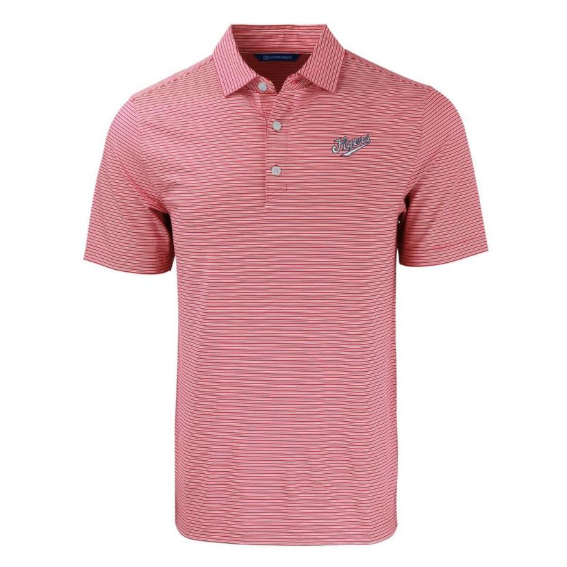 NCAA Dayton Flyers Forge Eco Double Stripe Stretch Recycled Tri-Blend Polo