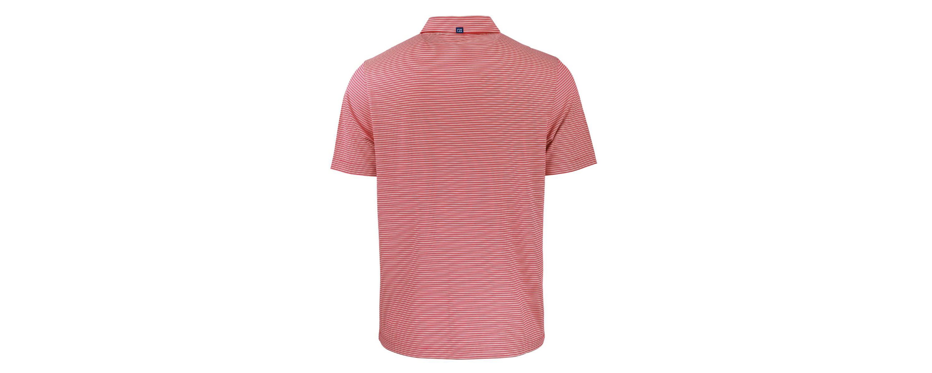 NCAA Dayton Flyers Forge Eco Double Stripe Stretch Recycled Tri-Blend Polo