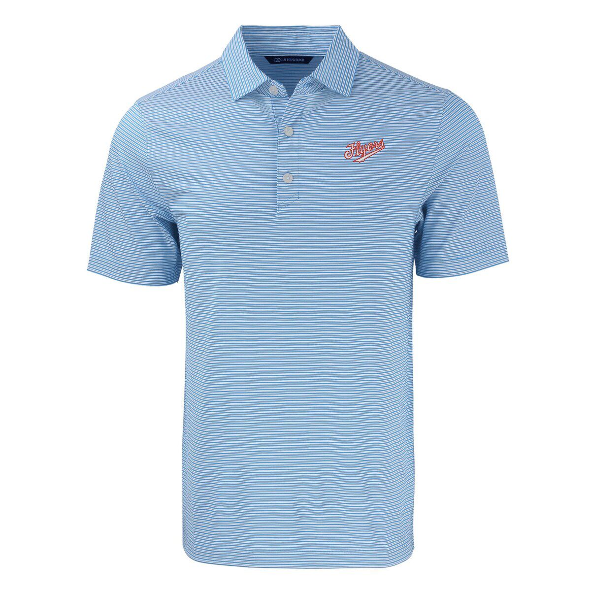 NCAA Dayton Flyers Forge Eco Double Stripe Stretch Recycled Tri-Blend Polo