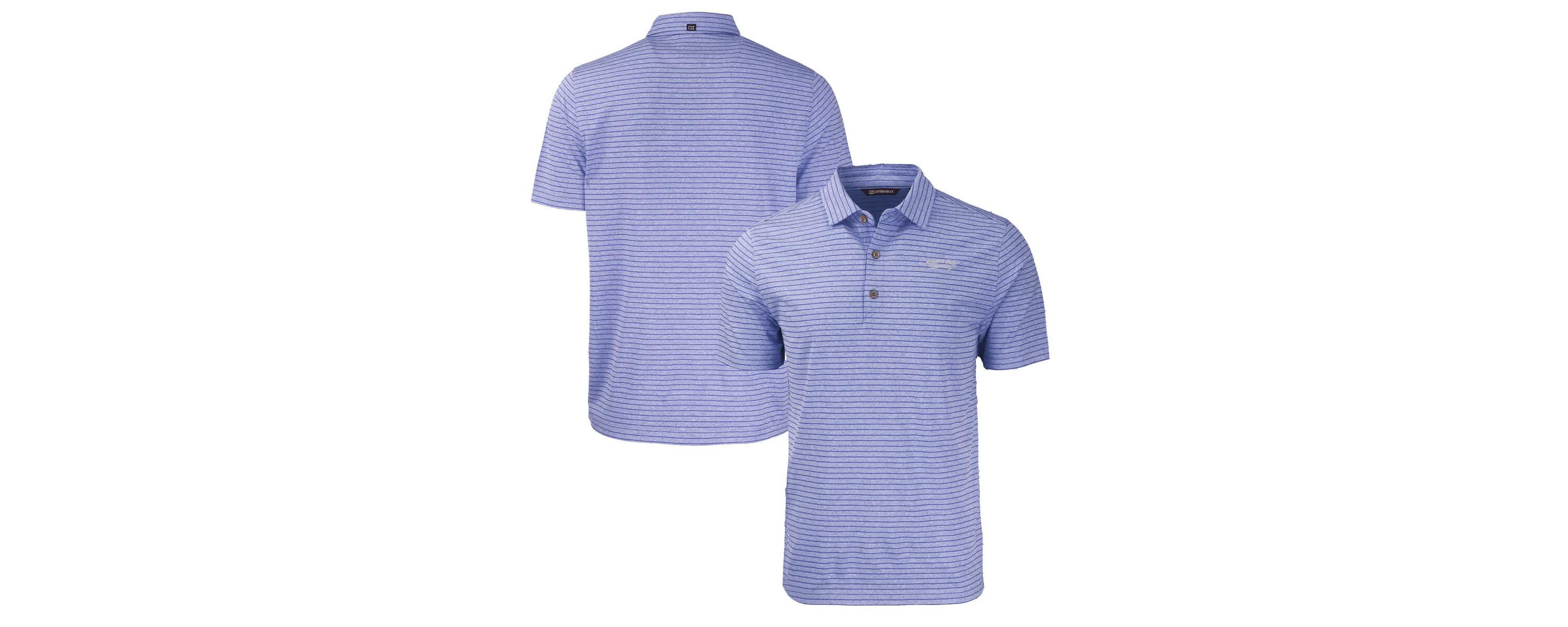 NCAA Montana State Bobcats Vault Forge Eco ed Stripe Stretch Recycled Polo
