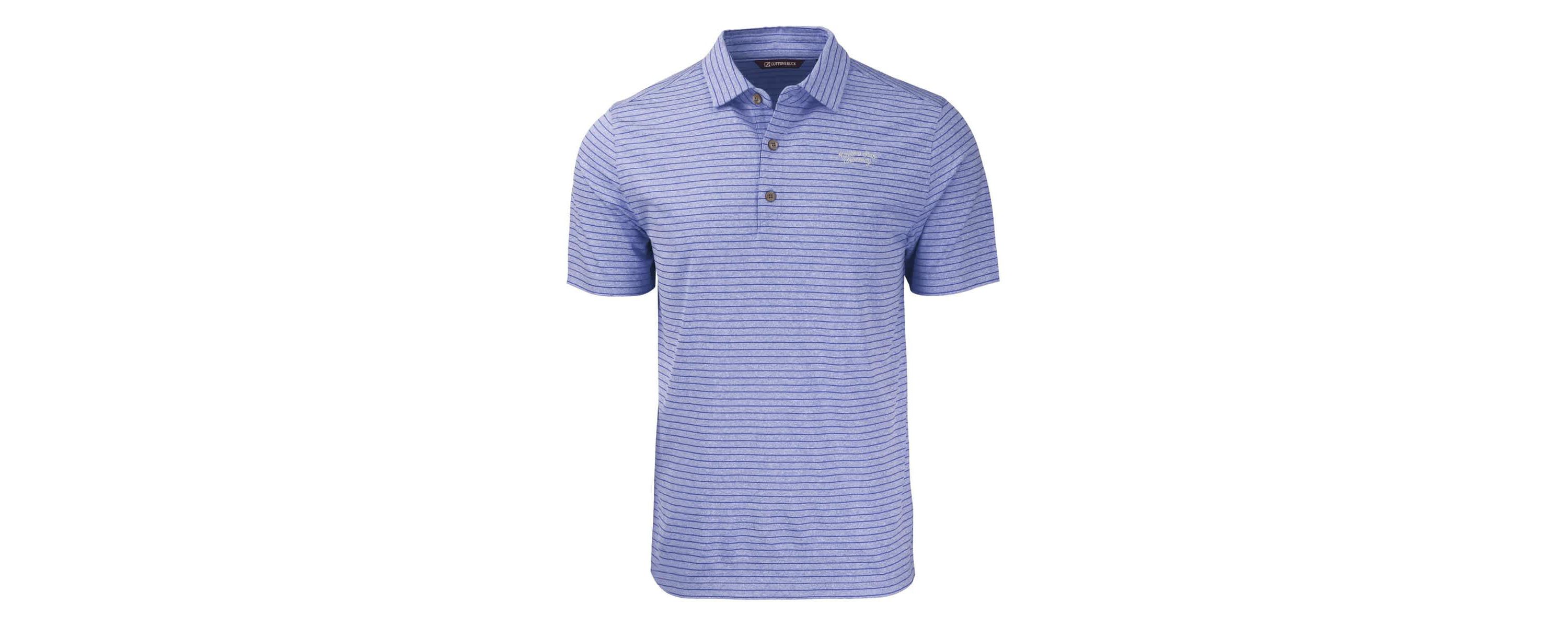 NCAA Montana State Bobcats Vault Forge Eco ed Stripe Stretch Recycled Polo