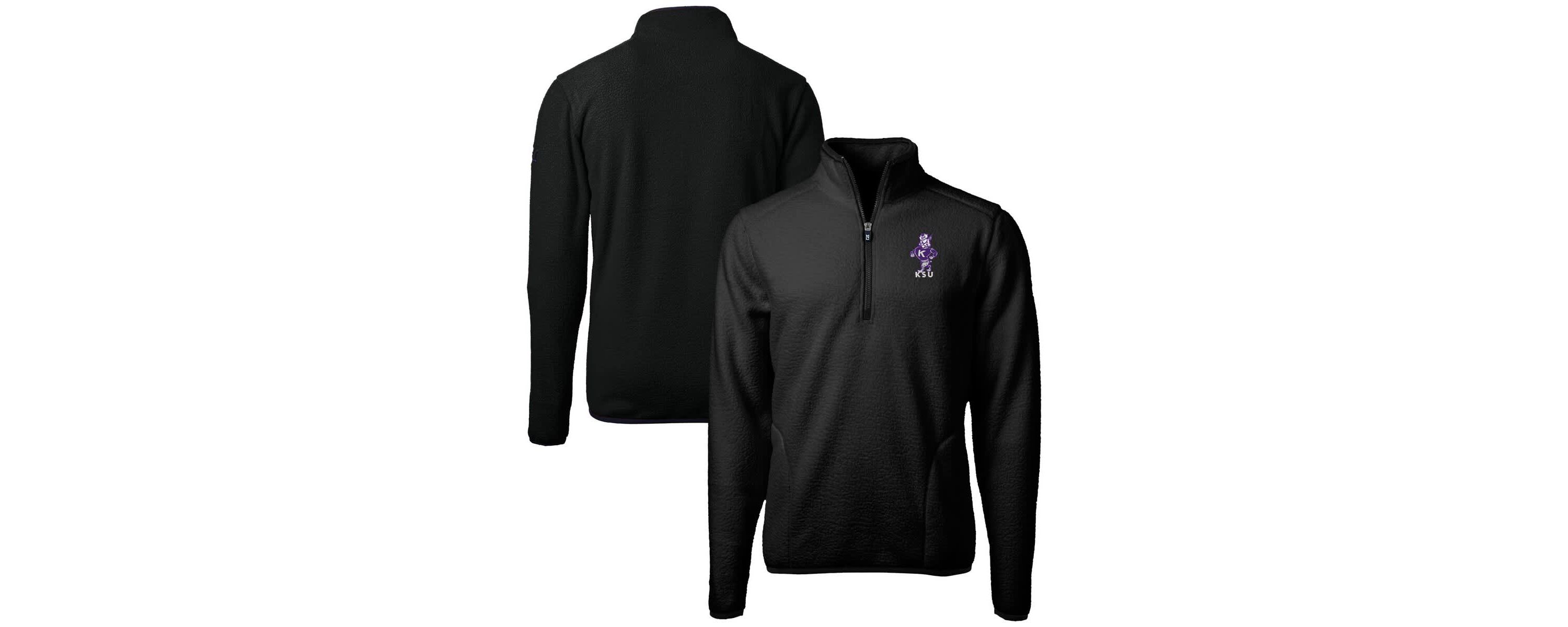 NCAA Kansas State Wildcats Vault Cascade Eco Sherpa Fleece Quarter-Zip Pullover Jacket