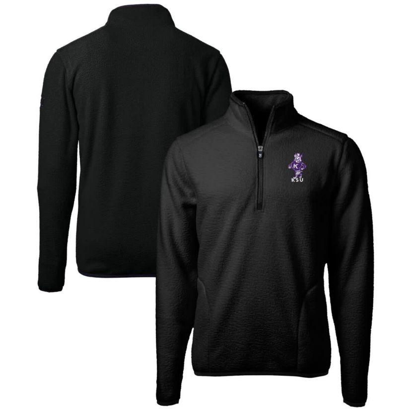 NCAA Kansas State Wildcats Vault Cascade Eco Sherpa Fleece Quarter-Zip Pullover Jacket