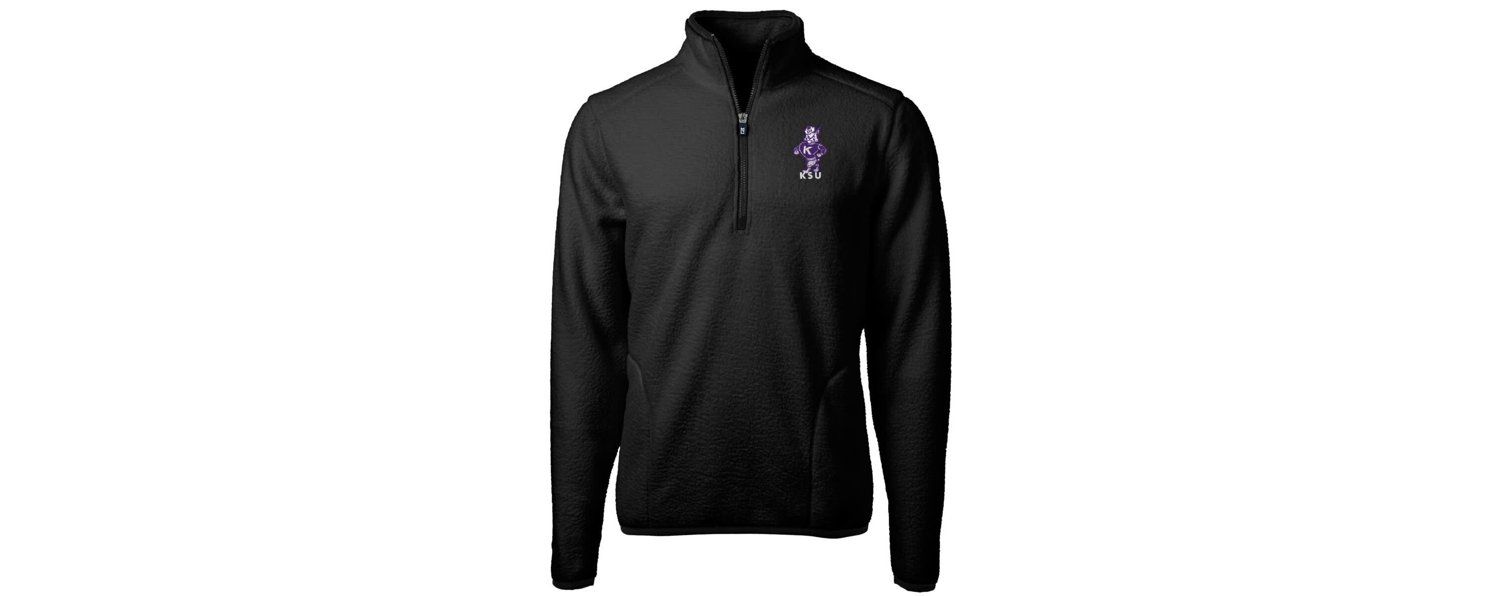 NCAA Kansas State Wildcats Vault Cascade Eco Sherpa Fleece Quarter-Zip Pullover Jacket