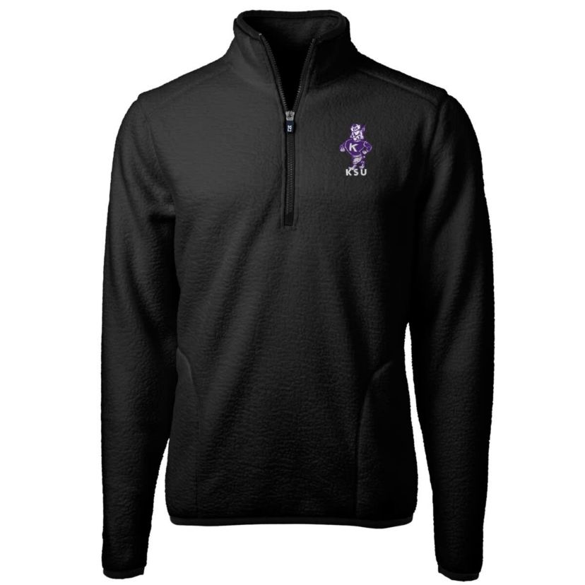 NCAA Kansas State Wildcats Vault Cascade Eco Sherpa Fleece Quarter-Zip Pullover Jacket