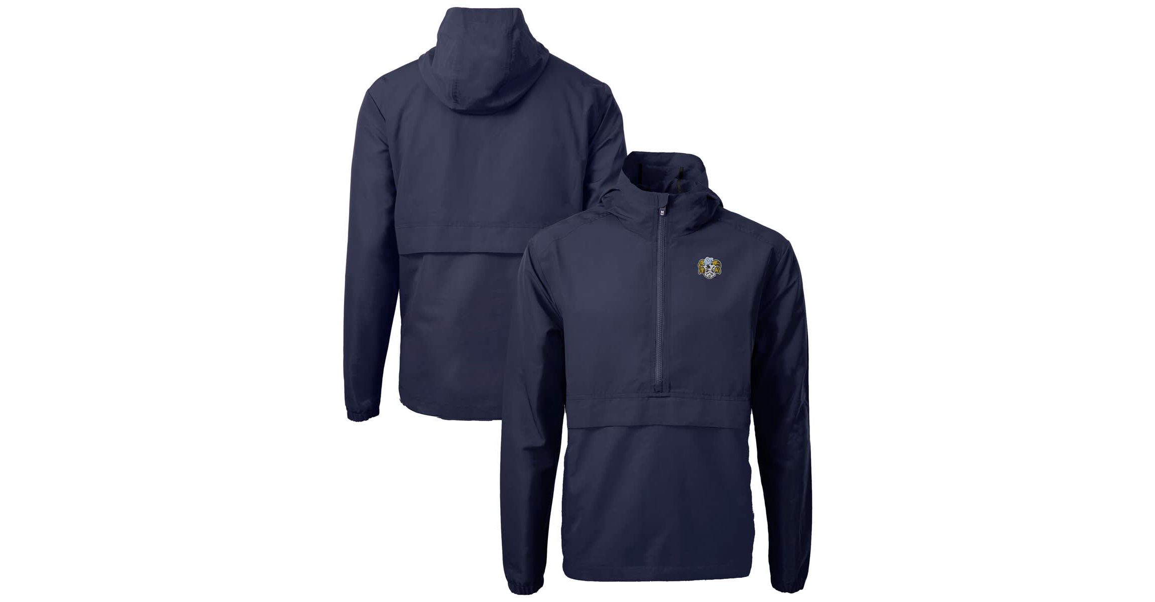 NCAA North Carolina Tar Heels Vault Charter Eco Recycled Half-Zip Anorak Jacket