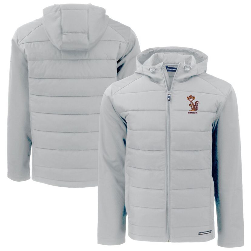 NCAA Minnesota Golden Gophers Vault Evoke Hybrid Eco Softshell Recycled Full-Zip Hooded Jacket