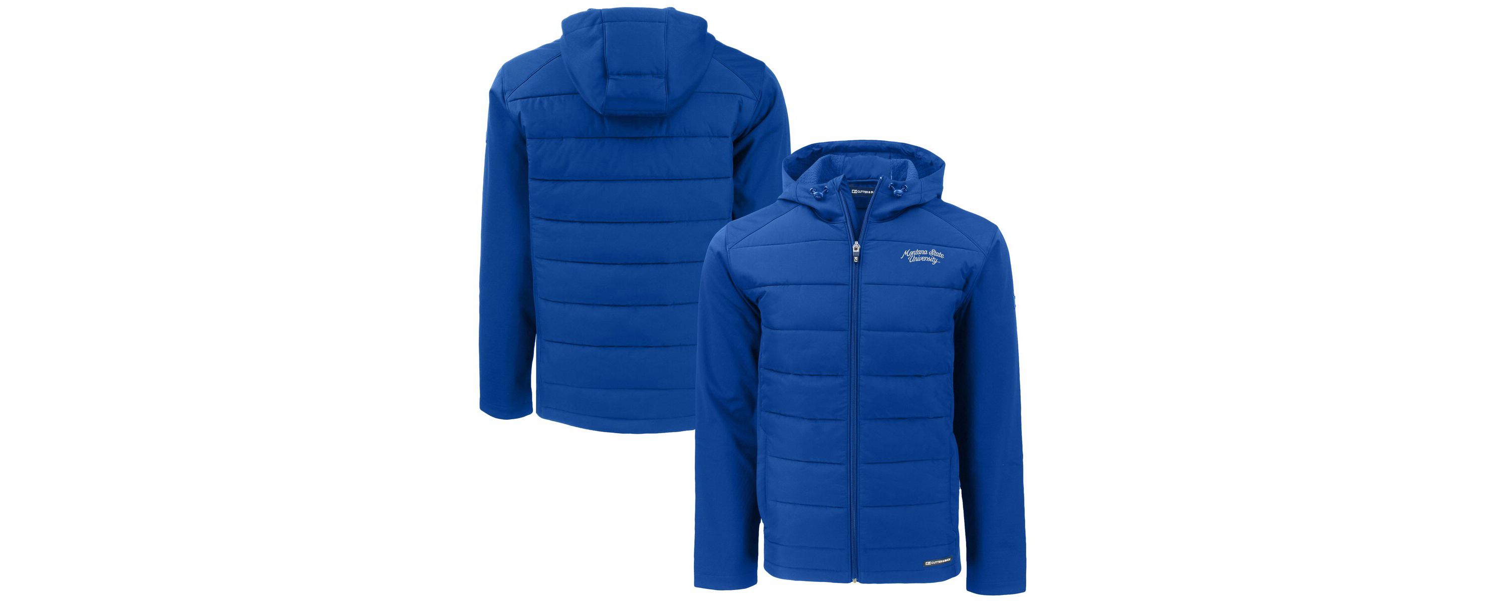 NCAA Montana State Bobcats Vault Evoke Hybrid Eco Softshell Recycled Full-Zip Hooded Jacket