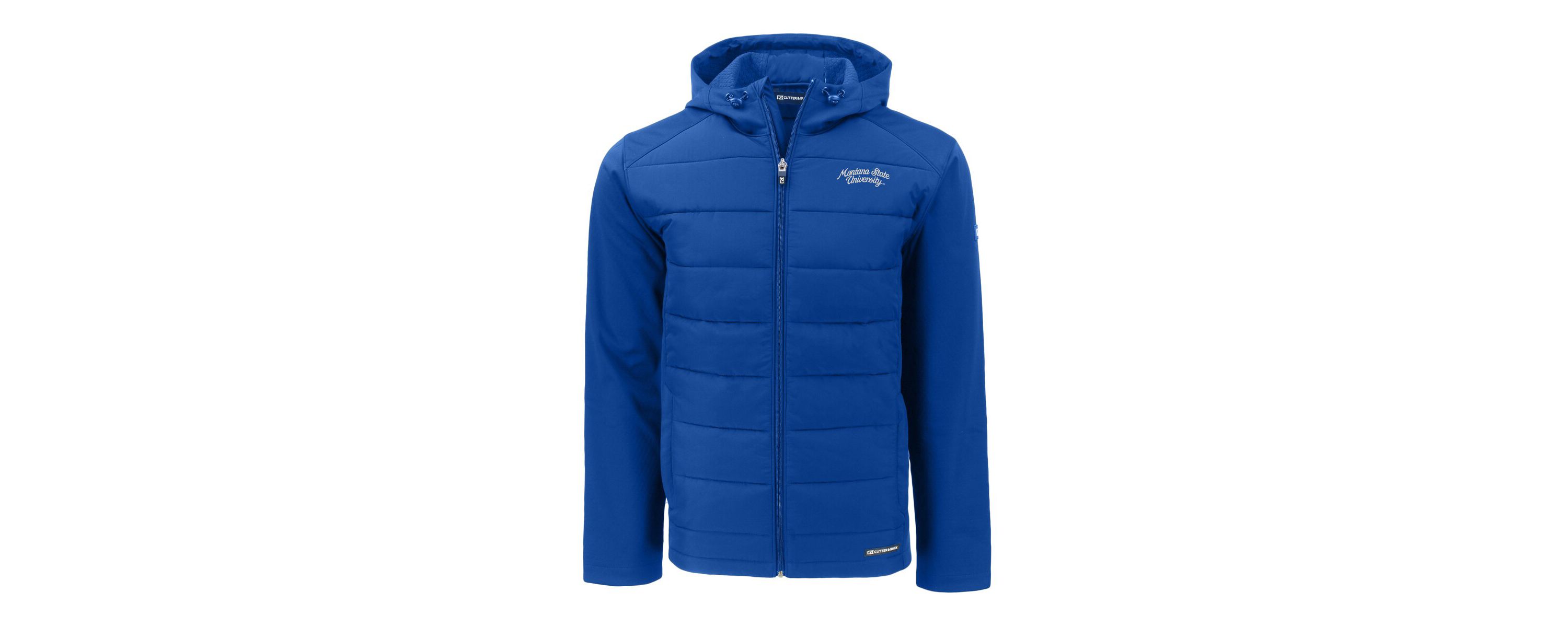 NCAA Montana State Bobcats Vault Evoke Hybrid Eco Softshell Recycled Full-Zip Hooded Jacket