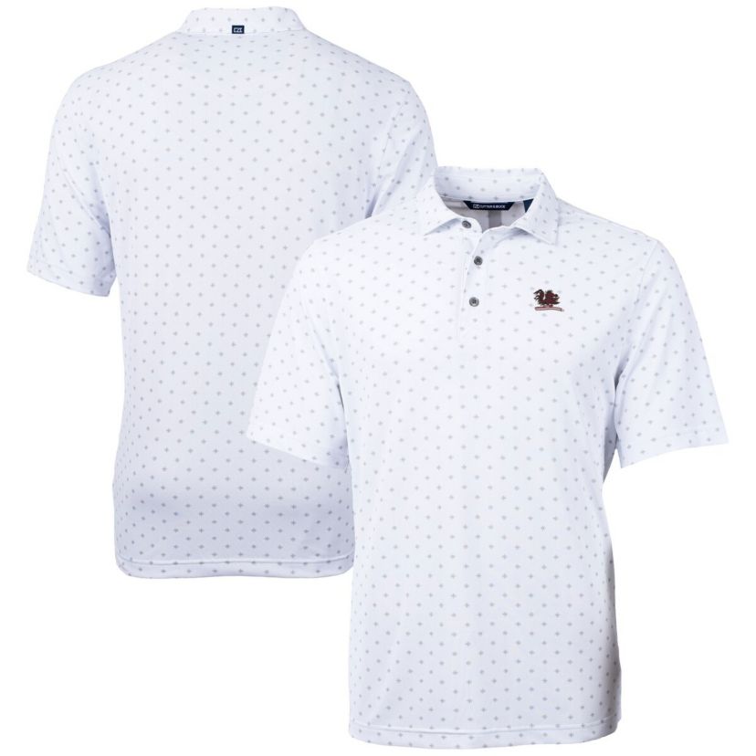 NCAA South Carolina Gamecocks Vault DryTec Virtue Eco Pique Tile Print Recycled Polo