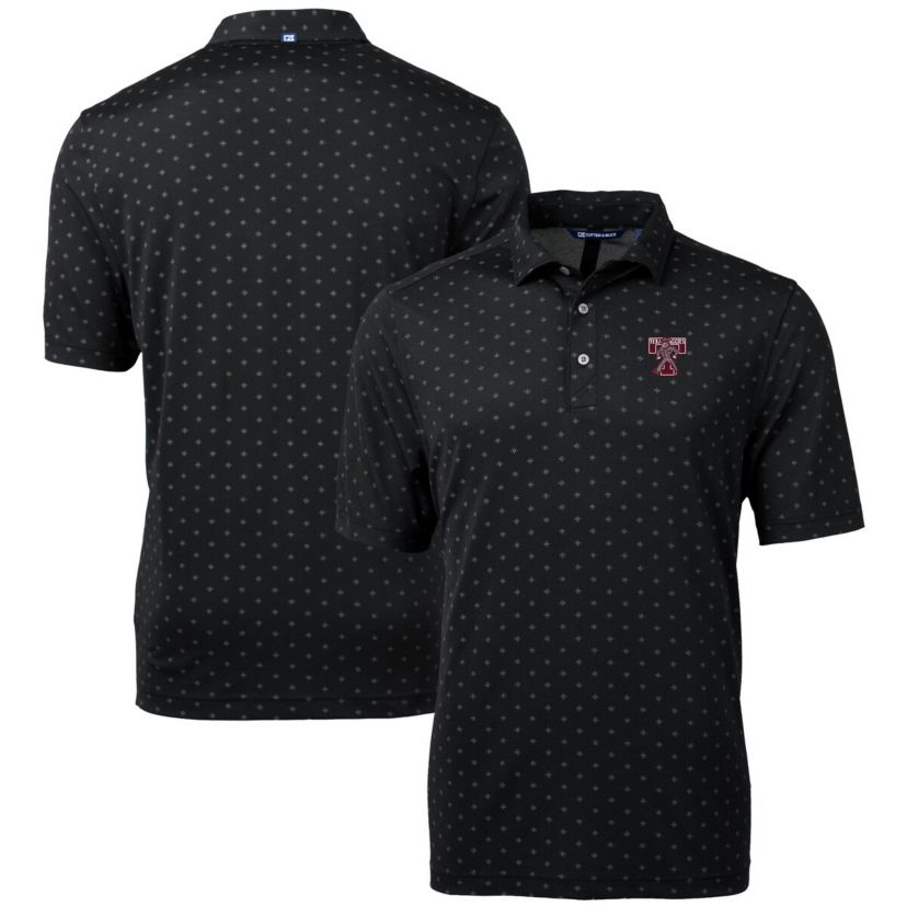 NCAA Texas A&M Aggies Vault DryTec Virtue Eco Pique Tile Print Recycled Polo