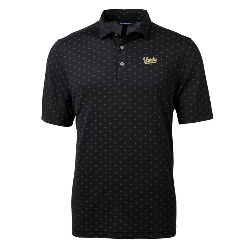NCAA Vanderbilt Commodores Vault DryTec Virtue Eco Pique Tile Print Recycled Polo