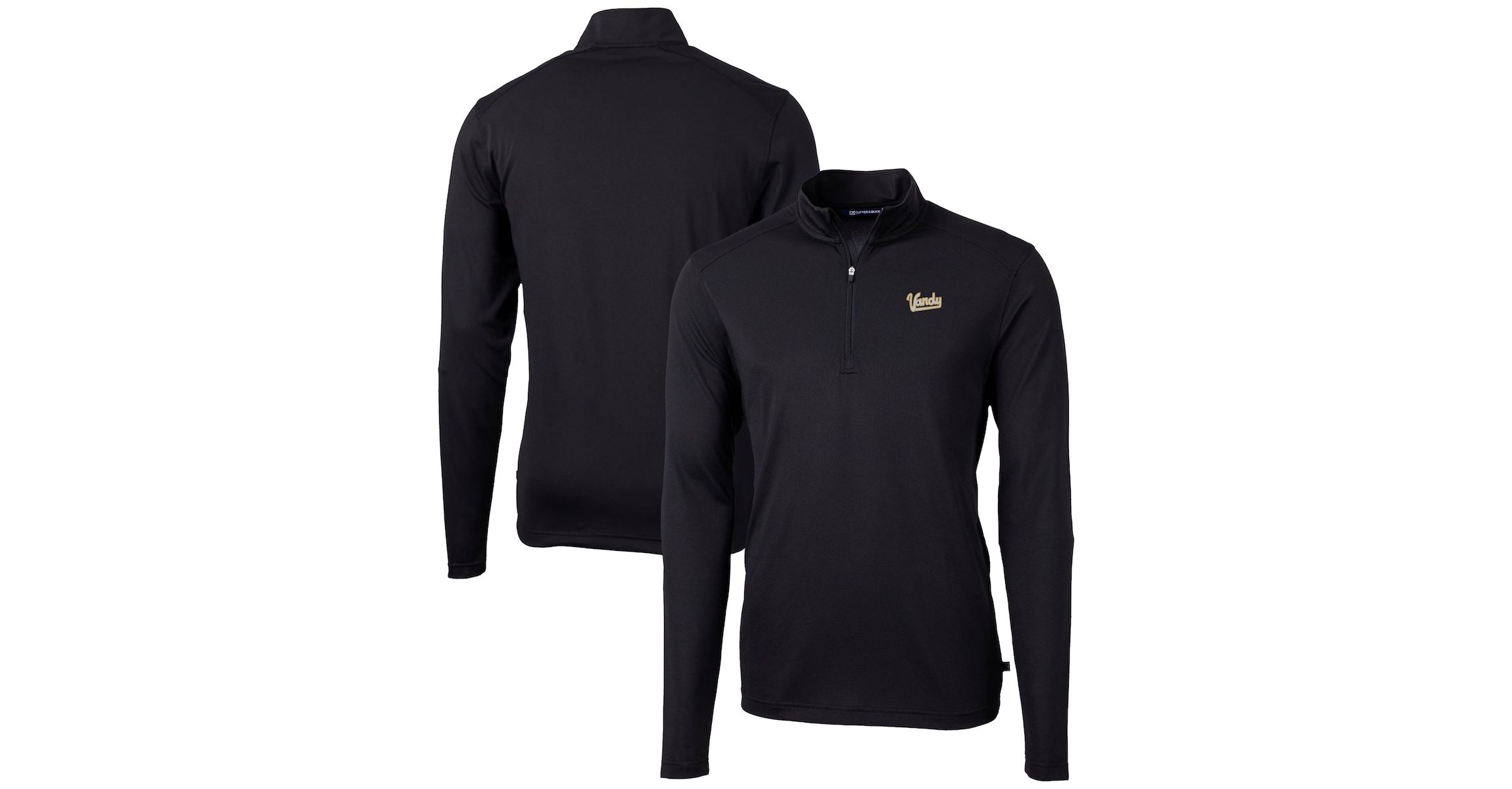 NCAA Vanderbilt Commodores Vault DryTec Virtue Eco Pique Recycled Quarter-Zip Top