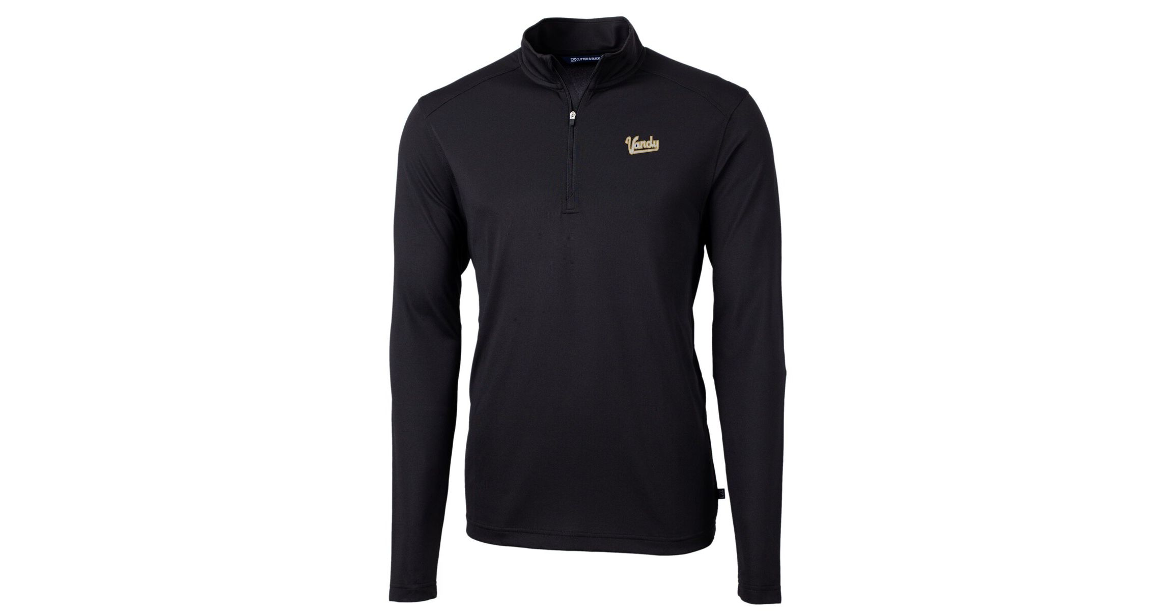 NCAA Vanderbilt Commodores Vault DryTec Virtue Eco Pique Recycled Quarter-Zip Top